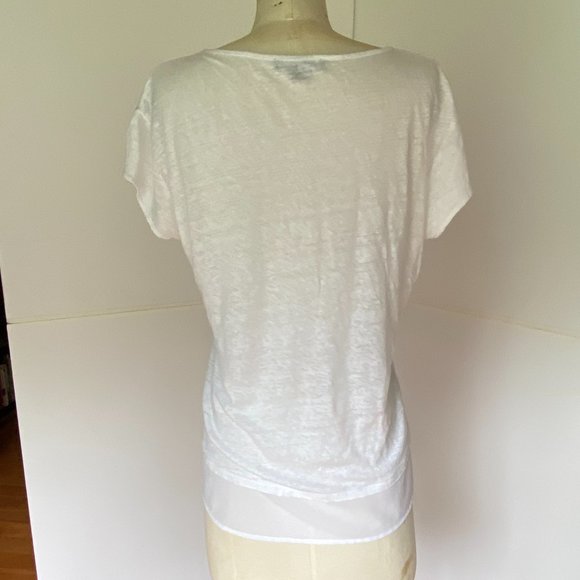 Sanctuary White Linen T-Shirt - Picture 4 of 6